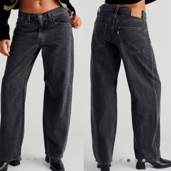 LEVIS ‘94 Baggy - Dad Jean Dark Grey Black Wash Jeans 30 - Picture 2 of 12